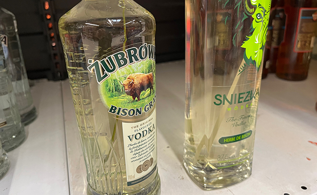 vodka à l'herbe de bison Zubrówka